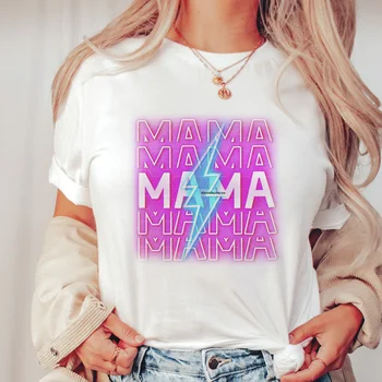 Ženske Poletne Kawaii T-shirt Kratek Rokav T-shirt ženska Mati Tiskanja Smešno Natisni T-shirt Tiskanje Bela Moda Plus Velikost T-shir Slike