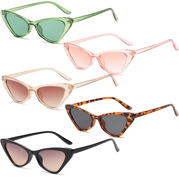 Ženske Retro Cat Eye sončna Očala Candy Barve Očala za Sonce Poleti na Plaži Očala Ulica Odtenki Kolesarska Očala Očala za Moške Slike